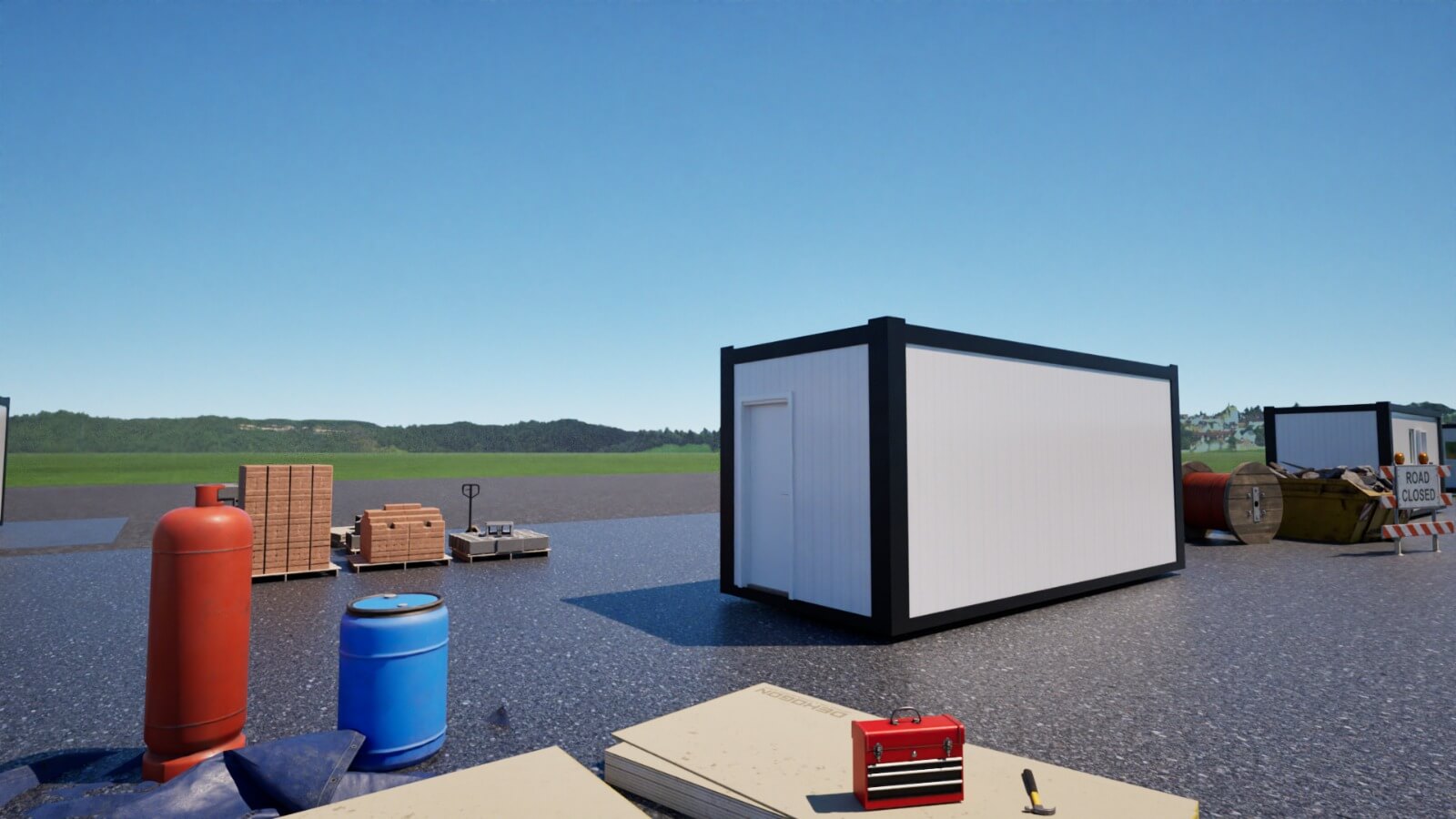 magacinski kontejneri sa materijalom